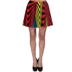 Door Pattern Line Abstract Illustration Waves Wave Chevron Red Blue Yellow Black Skater Skirt by Mariart