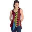 Door Pattern Line Abstract Illustration Waves Wave Chevron Red Blue Yellow Black Sleeveless Tunic View1