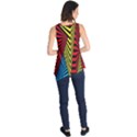 Door Pattern Line Abstract Illustration Waves Wave Chevron Red Blue Yellow Black Sleeveless Tunic View2