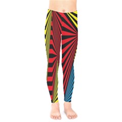 Door Pattern Line Abstract Illustration Waves Wave Chevron Red Blue Yellow Black Kids  Legging