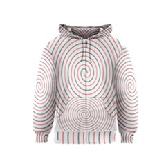 Double Line Spiral Spines Red Black Circle Kids  Zipper Hoodie by Mariart