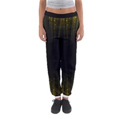 Colorful Light Ray Border Animation Loop Yellow Women s Jogger Sweatpants