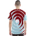 Double Spiral Thick Lines Blue Red Men s Sports Mesh Tee View2