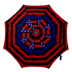 Flag American Line Star Red Blue White Black Beauty Hook Handle Umbrellas (small) by Mariart