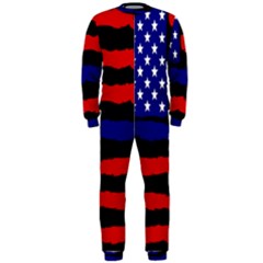 Flag American Line Star Red Blue White Black Beauty Onepiece Jumpsuit (men) 