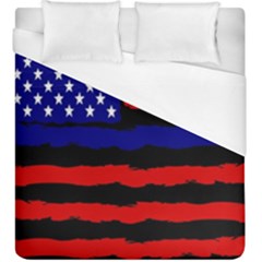 Flag American Line Star Red Blue White Black Beauty Duvet Cover (king Size)