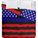 Flag American Line Star Red Blue White Black Beauty Duvet Cover Double Side (King Size) View1