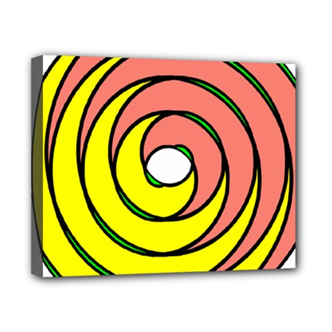 Double Spiral Thick Lines Circle Canvas 10  X 8  by Mariart