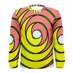 Double Spiral Thick Lines Circle Men s Long Sleeve Tee by Mariart