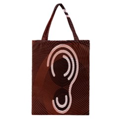 Fan Line Chevron Wave Brown Classic Tote Bag by Mariart