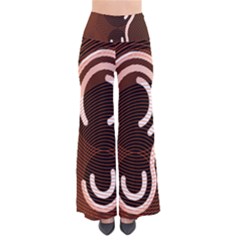 Fan Line Chevron Wave Brown Pants by Mariart