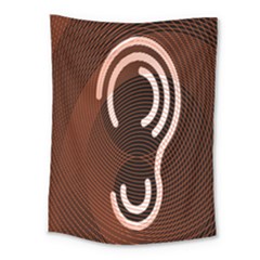 Fan Line Chevron Wave Brown Medium Tapestry by Mariart