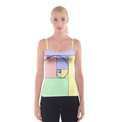 Golden Spiral Logarithmic Color Spaghetti Strap Top