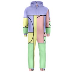 Golden Spiral Logarithmic Color Hooded Jumpsuit (men)  by Mariart