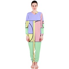 Golden Spiral Logarithmic Color Onepiece Jumpsuit (ladies)  by Mariart