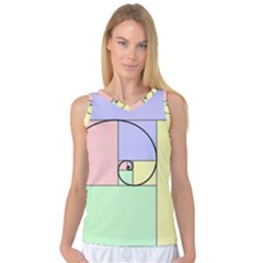 Golden Spiral Logarithmic Color Women s Basketball Tank Top by Mariart