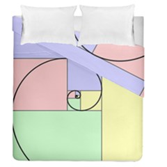 Golden Spiral Logarithmic Color Duvet Cover Double Side (queen Size) by Mariart