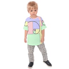 Golden Spiral Logarithmic Color Kids Raglan Tee