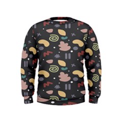 Funky Pattern Polka Wave Chevron Monster Kids  Sweatshirt