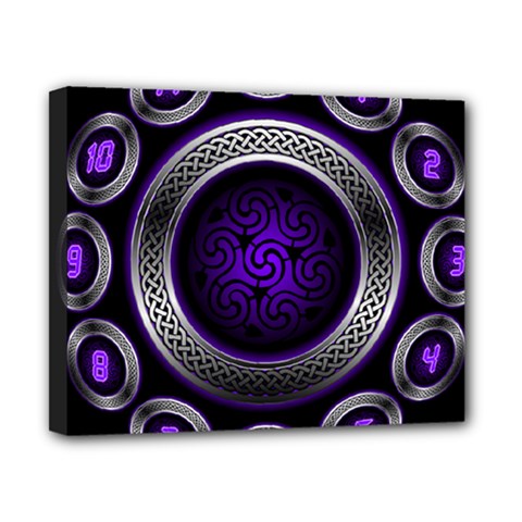 Digital Celtic Clock Template Time Number Purple Canvas 10  X 8  by Mariart