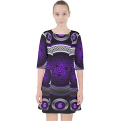 Digital Celtic Clock Template Time Number Purple Pocket Dress by Mariart