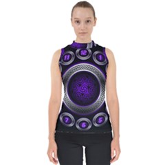 Digital Celtic Clock Template Time Number Purple Shell Top by Mariart