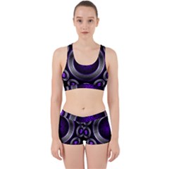 Digital Celtic Clock Template Time Number Purple Work It Out Sports Bra Set by Mariart