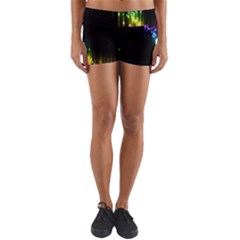 Illustration Light Space Rainbow Yoga Shorts