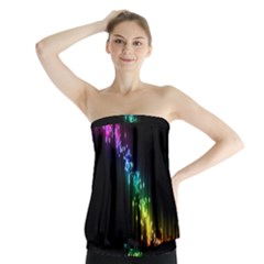 Illustration Light Space Rainbow Strapless Top by Mariart