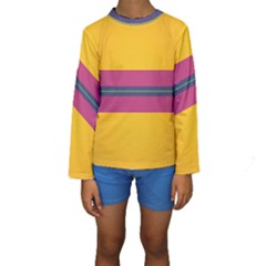 Layer Retro Colorful Transition Pack Alpha Channel Motion Line Kids  Long Sleeve Swimwear by Mariart