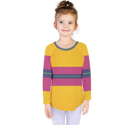 Layer Retro Colorful Transition Pack Alpha Channel Motion Line Kids  Long Sleeve Tee by Mariart