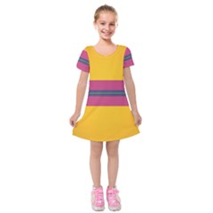 Layer Retro Colorful Transition Pack Alpha Channel Motion Line Kids  Short Sleeve Velvet Dress by Mariart