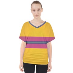 Layer Retro Colorful Transition Pack Alpha Channel Motion Line V-neck Dolman Drape Top by Mariart