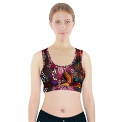 Hanging Paper Star Lights Sports Bra With Pocket by Mariart