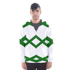 Lissajous Small Green Line Hooded Wind Breaker (men) by Mariart