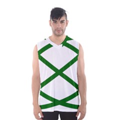 Lissajous Small Green Line Men s Basketball Tank Top by Mariart