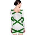 Lissajous Small Green Line Long Sleeve Velvet Bodycon Dress View2