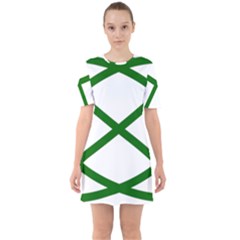 Lissajous Small Green Line Mini Dress by Mariart