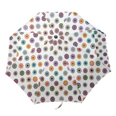 Flowers Pattern Recolor Artwork Sunflower Rainbow Beauty Folding Umbrellas