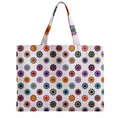 Flowers Pattern Recolor Artwork Sunflower Rainbow Beauty Zipper Mini Tote Bag by Mariart