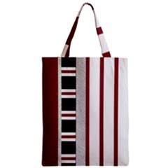 Line Streep Vertical Horizontal Zipper Classic Tote Bag