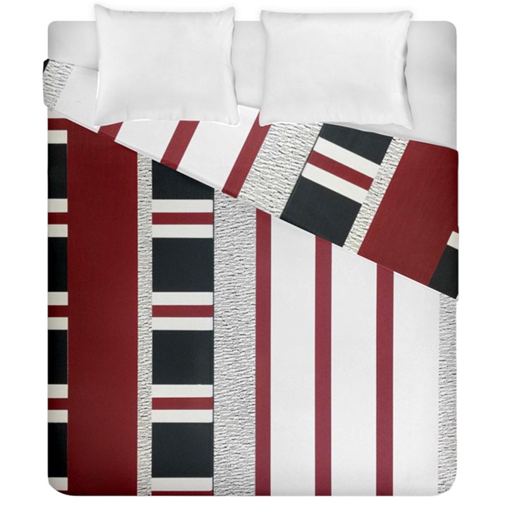 Line Streep Vertical Horizontal Duvet Cover Double Side (California King Size)