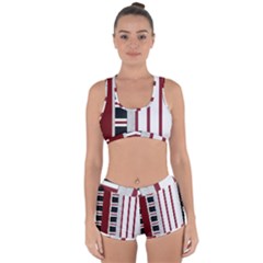 Line Streep Vertical Horizontal Racerback Boyleg Bikini Set by Mariart