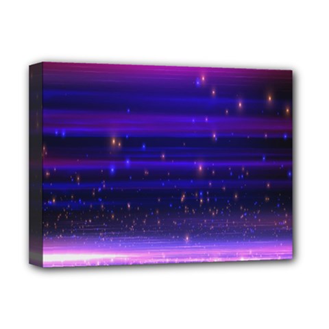 Massive Flare Lines Horizon Glow Particles Animation Background Space Deluxe Canvas 16  X 12   by Mariart