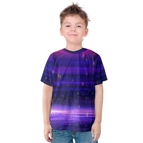 Massive Flare Lines Horizon Glow Particles Animation Background Space Kids  Cotton Tee by Mariart