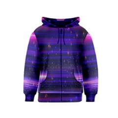 Massive Flare Lines Horizon Glow Particles Animation Background Space Kids  Zipper Hoodie by Mariart