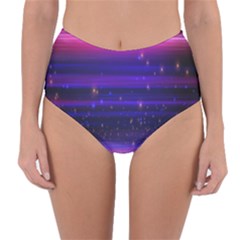 Massive Flare Lines Horizon Glow Particles Animation Background Space Reversible High-waist Bikini Bottoms