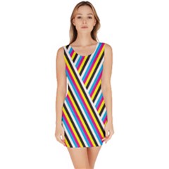 Lines Chevron Yellow Pink Blue Black White Cute Bodycon Dress by Mariart