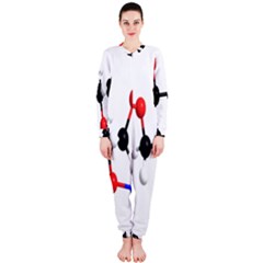 Nitroglycerin Lines Dna Onepiece Jumpsuit (ladies)  by Mariart