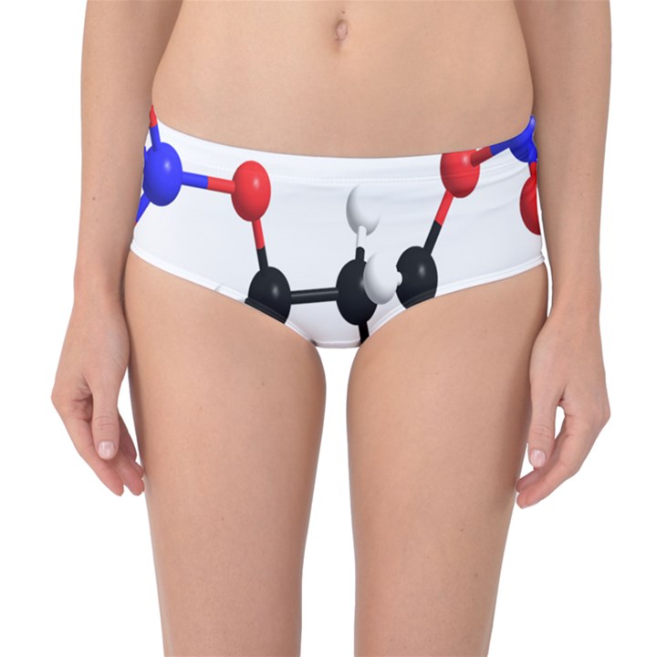 Nitroglycerin Lines Dna Mid-Waist Bikini Bottoms